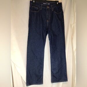 Old Navy Straight Leg Non-Stretch Waist Jeans boys 12 Plus Dark Blue Wash